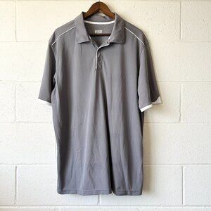 Augusta Sportswear Gray Collared Athletic Polo Golf Shirt Men's XL